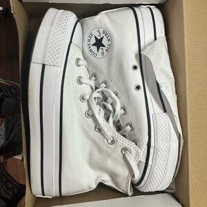Platform Converse White High-Top Sneakers